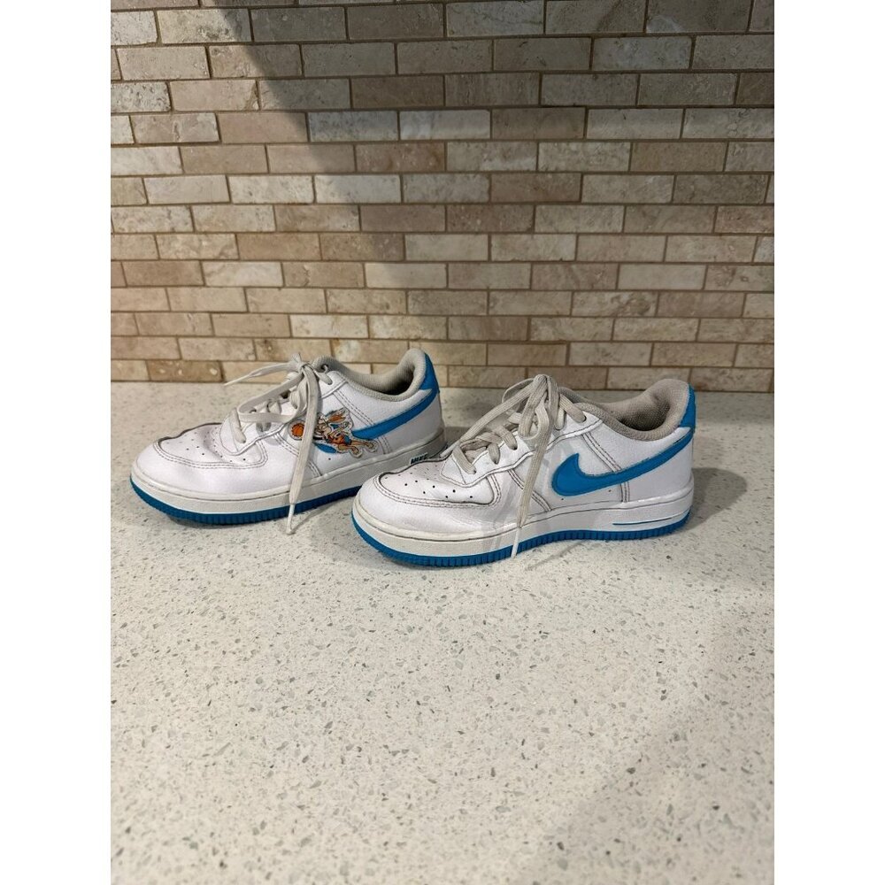 Nike Air Force 1 Low Hare Space Jam (TD) DM3355-100 Size 2 y Kids White Blue
